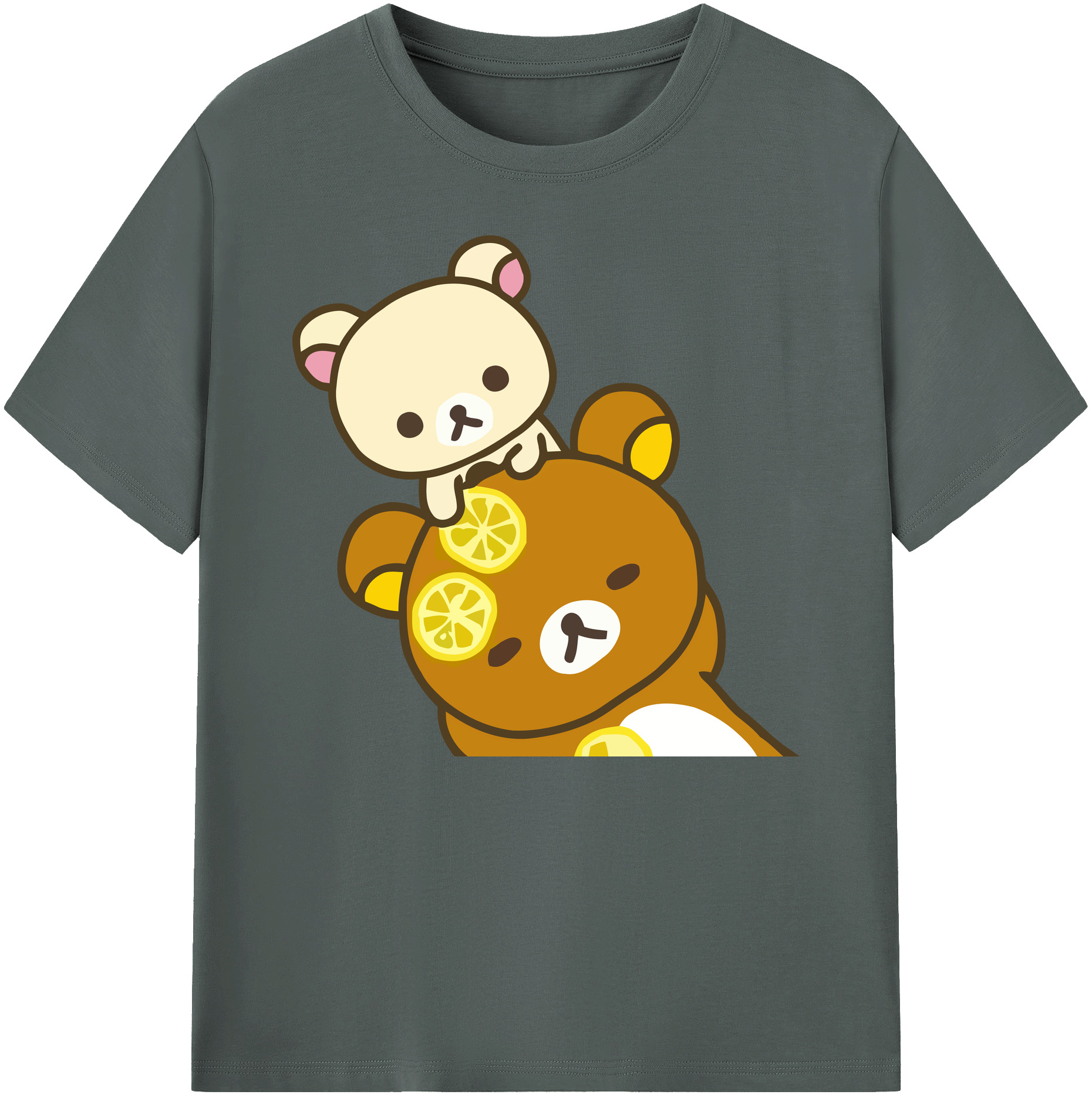 （画像用） リラックマ リラックマ キイロイトリ Rilakkuma Korilakkuma Kiiroitori 綿100％ メンズ半袖Tシャツ｜肌触りやわらか＆通気性